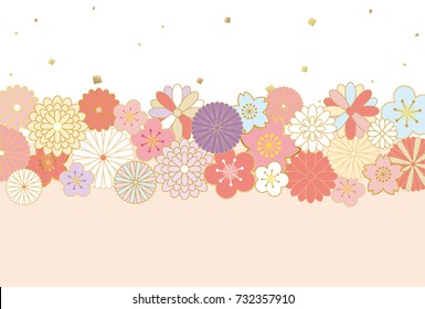 Japanese flower pattern background