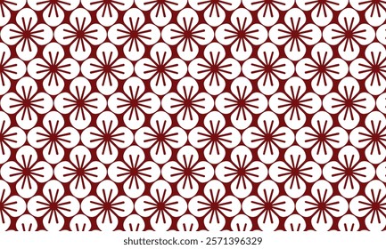 Japanese flower pattern background seamless geometri blossom 