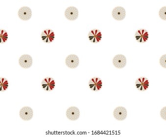 japanese flower pattern background vector.