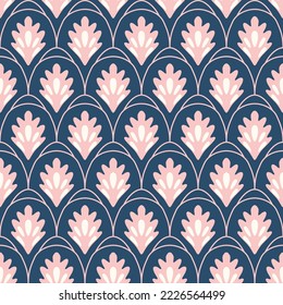 Japanese Flower Petal Wave Vector Seamless Pattern