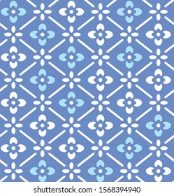 Japanese Flower Square Seamless Pattern