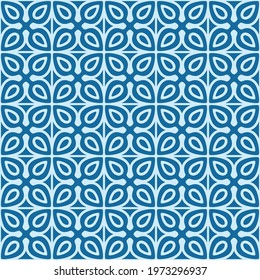 Japanese Flower Square Vector Seamless Pattern