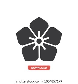 Japanese flower vector icon