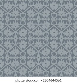 Japanese Flower Zigzag Motif Vector Seamless Pattern