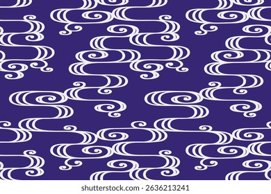 Japanese flowing water pattern background, Seamless vector wallpaper