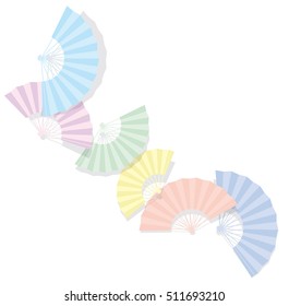 Japanese folding fan. Background material.