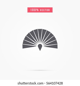 Japanese folding fan icon