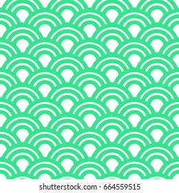 Japanese Folk Wave Seamless Pattern