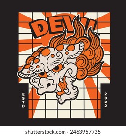 japanese foo dog vector art