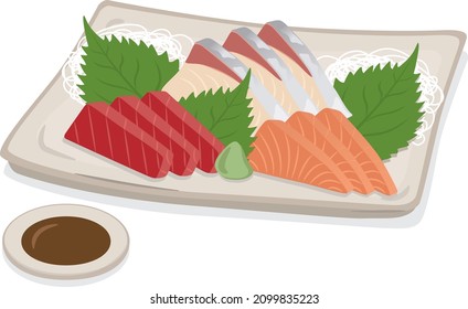 Japanese food
Assorted 3 kinds of sashimi (salmon, tuna, yellowtail)
