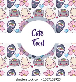 Japanese food background pattern