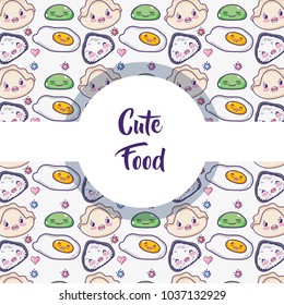 Japanese food background pattern