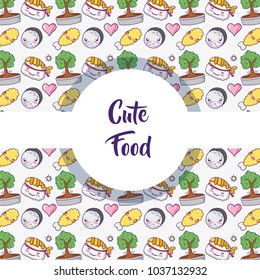 Japanese food background pattern
