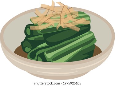 Japanese food
Boiled spinach (vegetables)