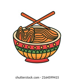 japanese food in bowl icon