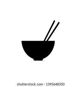japanese food with chopsticks icon sign signifier vector