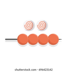 Japanese Food - dango - icon vector illustration