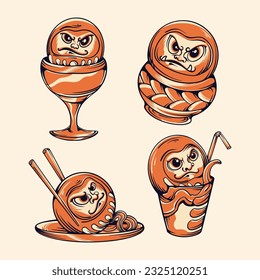	
Japanese food face mask vector