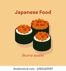 Japanese food Flat illustration Sushi Nigiri Collection