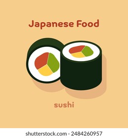 Japanese food Flat illustration Sushi Nigiri Collection