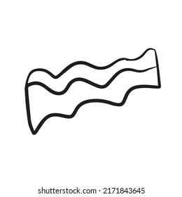 Japanese food flat line icons