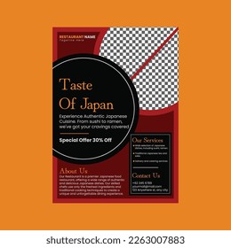 Japanese Food Flyer Template Design