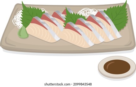 Japanese food
fresh yellowtail sashimi