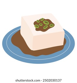 Japanese food, Hiyayakko tofu with topping