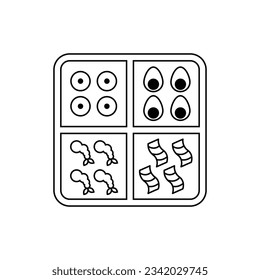 Japanese food icon design. isolated on white background. vector illustration