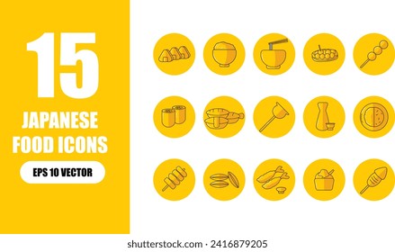 Japanese food Icon Illustration Collection