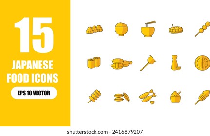 Japanese food Icon Illustration Collection