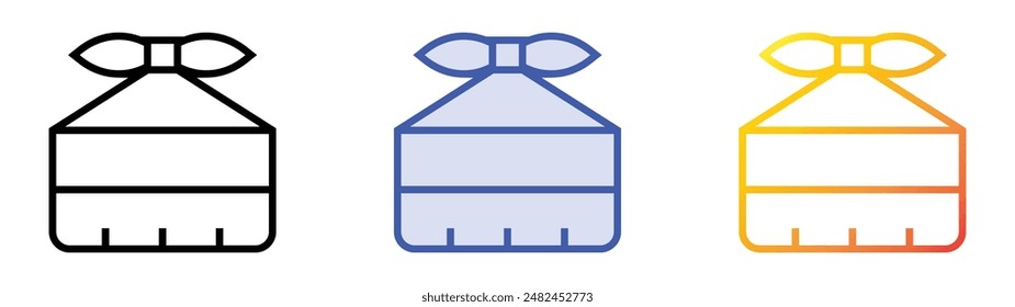 japanese food icon. Linear, Blue Fill and Gradient Style Design Isolated On White Background