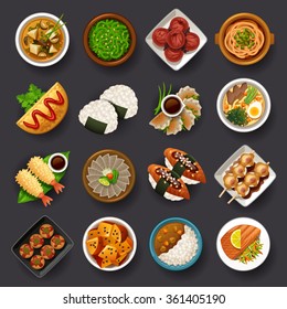 Japanese Food Icon Set