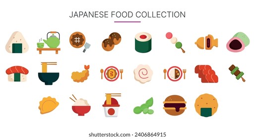 Icono de comida japonesa adecuado para web y aplicaciones afiche de presentación de iconos y medios sociales