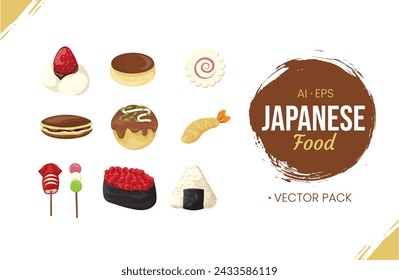 Japanese Food Illustration Vector Set