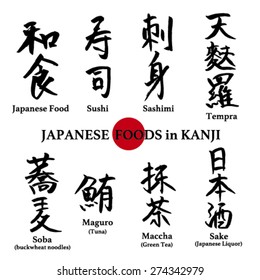 JAPANESE FOOD in KANJI