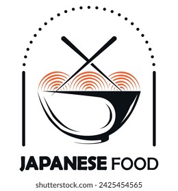 Japanese food Local food logo Vector illustration