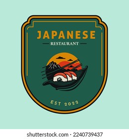 Japanese food logo, Asian food Sushi logo