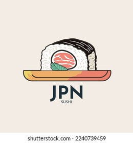 Japanese food logo, Asian food Sushi logo