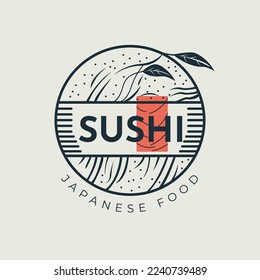 Japanese food logo, Asian food Sushi logo