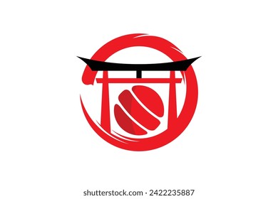 japanese food logo design with modern concept