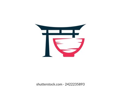 japanese food logo design with modern concept