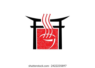japanese food logo design with modern concept