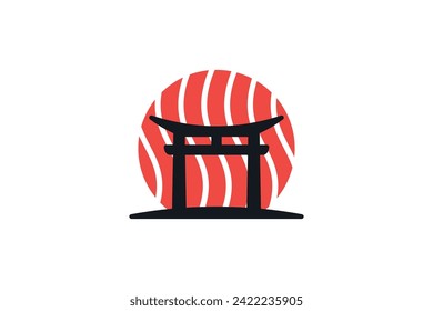 japanese food logo design with modern concept