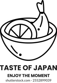 una ilustración de logotipo de comida japonesa