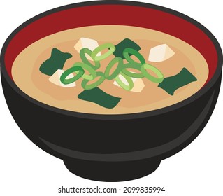 Japanese food miso soup
Tofu and wakame seaweed