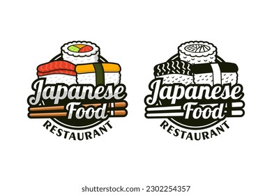 Japanese food restaurant design logo collection for label product, shop logo, stamp, banner, and more