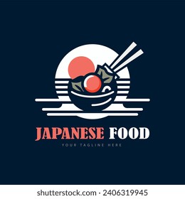 japanese food restaurant logo template design for brand or company and other
