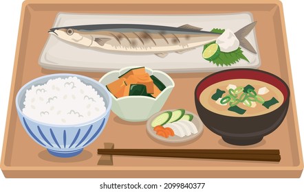 Japanese food
Salt-grilled salmon breakfast