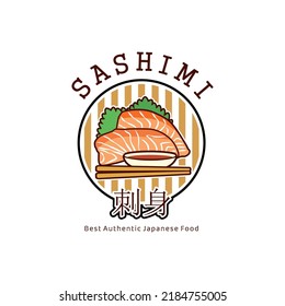 Japanese Food Sashimi Logo Illustration Vector Design